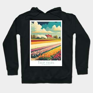 Vintage Retro Dutch Tulip Fields Splendor Hoodie